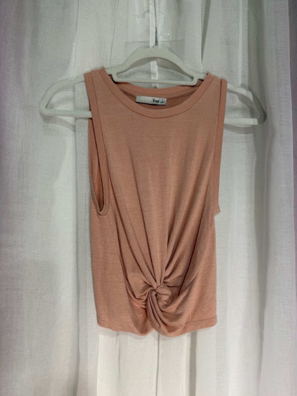 Wilfred Free Blush Pink Knot-Front Tank Top